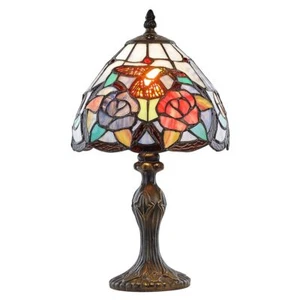 Humming Bird Tiffany Lamp with Colourful Stained Glass Shade by Happy Homewares - Picture 1 of 4