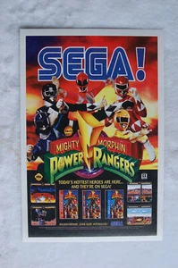Cartel promocional publicitario de videojuegos Mighty Morphin Power Rangers - Imagen 1 de 1