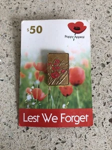 Australian Commemorative Enamel Pin Badge - $50 AUD - “Lest We Forget” - Picture 1 of 6
