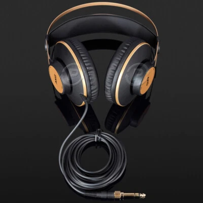 Genuine AKG K92 Over-Ear Closed-Back Monitor Studio Stereo Headphones Black/Gold - Image 1 of 4