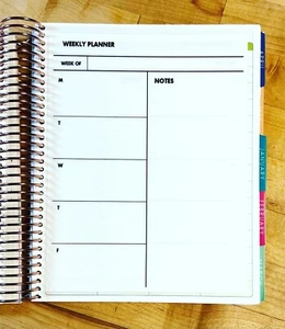 Blank Weekly Planning M-F Two Sided Dashboard for use w Erin Condren Planner- - Picture 1 of 3