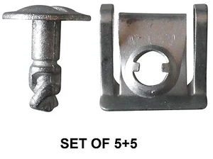 5+5 Satz Motorschutz Abdeckung Blende Clips Befestigungen passt für Audi Passat B5 A6 - Bild 1 von 3