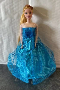 Dolls Disney Princess Elsa Frozen Inspired Dress Made For dolls Uk Seller - Picture 1 of 3