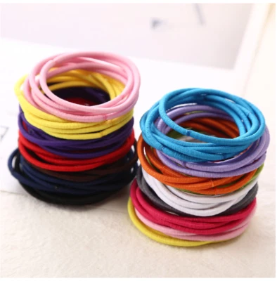 Girls Women 2.5mm Thin School Uniform Endless Hair Elastics Bobbles Bands Ponios - Image 1 of 4