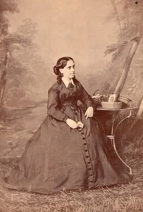 France Marseille Woman Fashion Costume Cayol Cabinet Card Photo CC 1875 - Picture 1 of 4