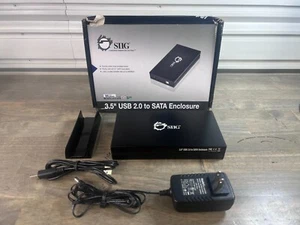 SIIG 3.5" USB 2.0 to SATA Enclosure Data Transfer Up to 480Mb/s w/Stand - Picture 1 of 9