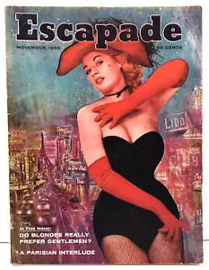 November 1956 Escapade Men's Magazine Pinups Humor Fiction Vol 2 No 2 - Picture 1 of 4