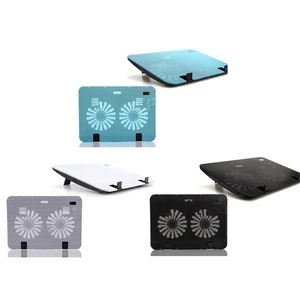 Laptop Cooler Fan Portable Notebook Cooling Base USB Power with 2 Fan for 15.6" - Afbeelding 1 van 9