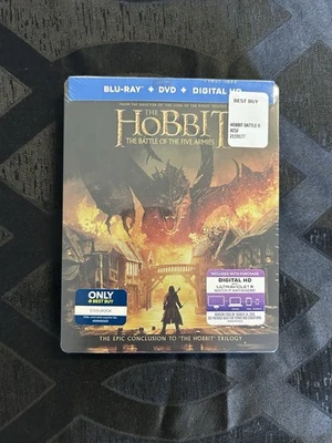 The Hobbit: The Battle of Five Armies Blu-ray Steelbook Brand New Sealed Foto 1 de 2