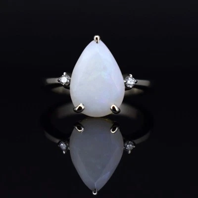 Anello in argento sterling 925 NON TRATTATO 4+ ct Welo opale di fuoco... - Immagine 1 di 4