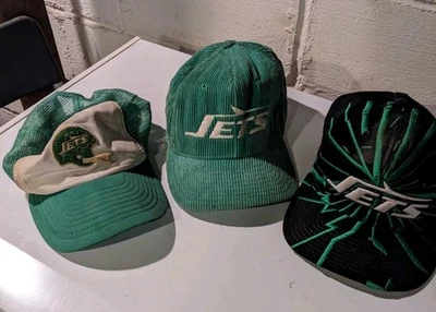 New York Jets NFL Vintage Snapback Lote De 3 Starter Pro Line Shatter Años 80 90 Y2K Foto 1 de 4