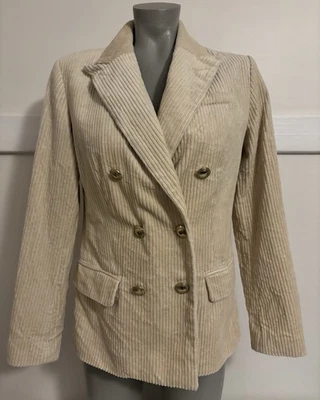 ROWING BLAZERS Sz XS Ivory Double Breasted 100% Cotton Corduroy Blazer - Image 1 of 4