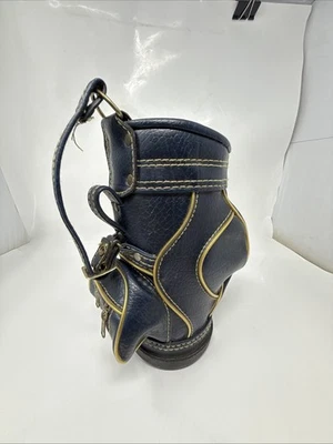 Bolsa de Golf Hombre Cueva Oficina Decoración Vino Soporte Cremallera Bolsas Cuero Azul Foto 1 de 4