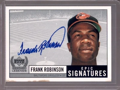 Frank Robinson 1999 Upper Deck Century Legends Epic Signatures autógrafo automático FR Foto 1 de 2