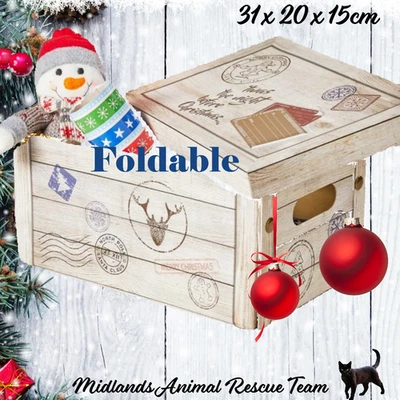 Caja Plegable Nochebuena - 31 x 20 x 15 cm - Venta para Nuestra Caridad Animal Foto 1 de 2