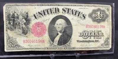 1917 Large Size $1 Legal Tender Fine (b220) - Image 1 of 2