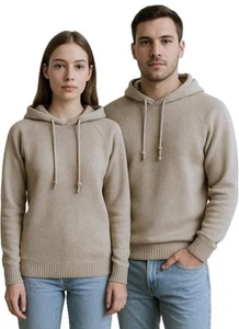 100% Cashmere Hoodie Sweatshirt Hoodie Pullover Women Men SML - Picture 1 of 29