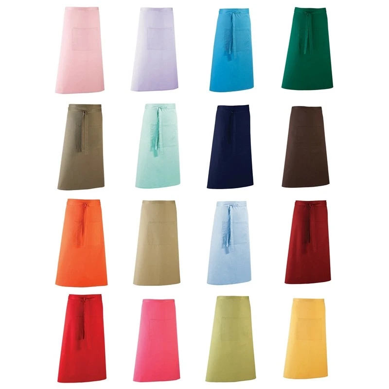 PREMIER WORKWEAR Lange Kellner Schürze Fronttasche Bistro Gastro PR158 NEU