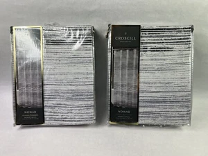 Croscill Nomad Grau 72 Zoll x 72 Zoll Duschvorhang 100 % Polyester Menge 2 Neu - Bild 1 von 7