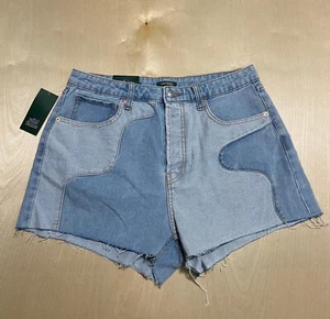 Pantalones Cortos de Jean Wild Fable Para Mujer Talla 10 Azul Denim Tiro Alto Corte Azul Corte - Imagen 1 de 9