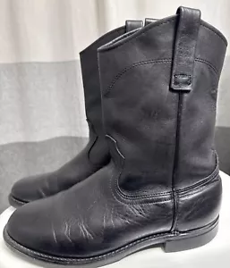Vintage Redwing Rare Pecos Boots 25213 1345 Work Leather Black 8.5 EEE EUC - Picture 1 of 13