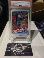 2020 Topps Javier Baez Series 2 Silver Pack Mojo PSA 4 Chicago Cubs 
