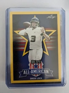 🏆 Lote de 4 - Base Leaf Draft 2019 y Gold DREW LOCK RC MISSOURI TIGERS - Imagen 1 de 6