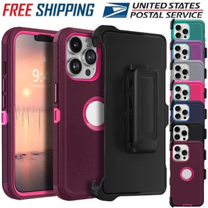 For iPhone 13/13 Pro Max/Pro Hybrid Shockproof Case Heavy Duty Cover / Belt Clip - Picture 1 of 63