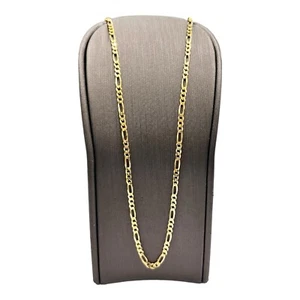 9ct 9k Yellow Gold Italian (3x1) Figaro Link Chain Necklace 5.16 Grams 47cm. New - Picture 1 of 9