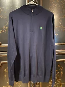 $200 PETER MILLAR Crown Autumn Crest Quarter-Zip Hummingbird | Navy Blue | Med - Picture 1 of 12