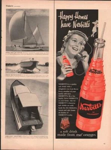 1954 Nesbitts DRUCKANZEIGE Happy Homes haben Nesbitts echte Orangen Erfrischungsgetränk - Bild 1 von 1
