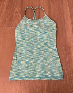 Ivivva by Lululemon Size 14 Tank Top Youth Girls Green/Blue Multicolored - Picture 1 of 4