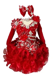 Jenniferwu Girls Tulle Flower Princess Wedding Party Handmade Beaded Dress18-24M - Picture 1 of 7