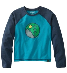 Kids Size 4 LL Bean Organic Baseball Tee Long Sleeve - Picture 1 of 3