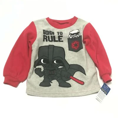Star Wars Born to Rule Boys PJ Masks Top Crew Neck Long Sleeve Red Sz 3T New K5 - Image 1 of 4