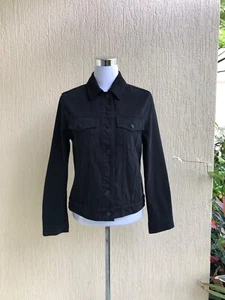 DAVID LAWRENCE DENIM JACKET - SIZE 6 - BLACK - BEAUTIFUL - Picture 1 of 4