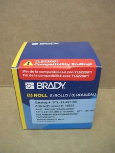 Brady PTL-33-427-BR B-427 Brown/Translucent 1.5" x 4.0" 100 Per Roll - Picture 1 of 5