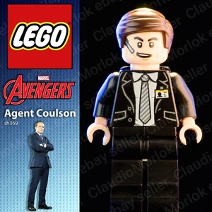 ⭐ LEGO Agent Coulson Minifigure sh369 Avengers sh0369 Shield Nick Fury - Imagen 1 de 7