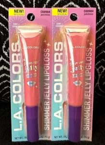 2pk LA COLORS JUICINESS CORAL PEACH C68984 JELLY LIPGLOSS CREAMY LIQUID LIPSTICK - Picture 1 of 6