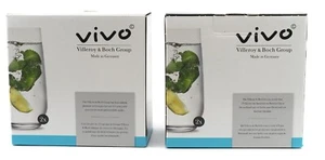 4 X Villeroy & Boch Vivo Long Drink Glasses 390ml, New In Boxes - 2 Boxes Of 2 - Picture 1 of 3