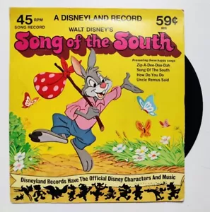 Song Of The South - Vintage *Rare* Disneyland Record - 45 rpm Vinyl #606 - Picture 1 of 6