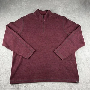 Eddie Bauer Herren Pullover XXL dunkelrot langarm 1/4 Zip Pulli Freizeit warm - Bild 1 von 11