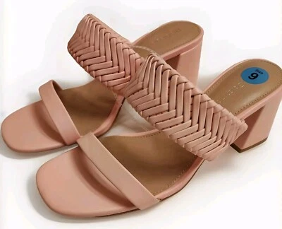 BCBGeneration Women's Pink Diliny Sandals Size 9 Summer Fashion Shoes Block Heel - Image 1 of 4