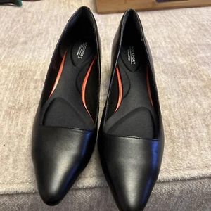 Rockport Total Motion Adelyn Shoes Black Women's Size 9.5 Excellent Low Heel - Picture 1 of 6