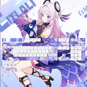 118 key Genshin Impact theme keycap PBT Ganyu Yae Miko Zhongli - Picture 1 of 44
