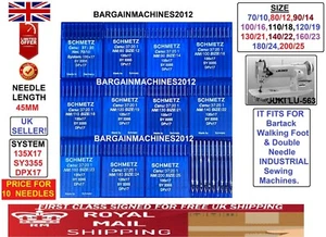 SCHMETZ DPX17 135X17 S=70/10TO200/25 JUKI LU-563 MIT FUSS INDUS NÄHMASCHINE NADEL - Bild 1 von 13