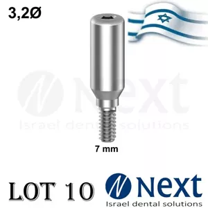 Lote x10 Tapa Curativa Dental Pilar Plataforma Estrecha Titanio 7 mm - Imagen 1 de 3