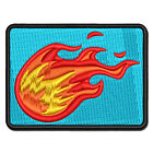 Flying Fireball Hot Flame Wizard Magic Spell Embroidered Iron-On Patch Applique