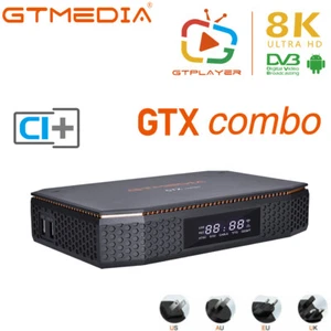 8K UHD DVB-S2/S2X/T2/C Satellite Receiver Android Smart TV Box 1000M LAN CI+Slot - Picture 1 of 24