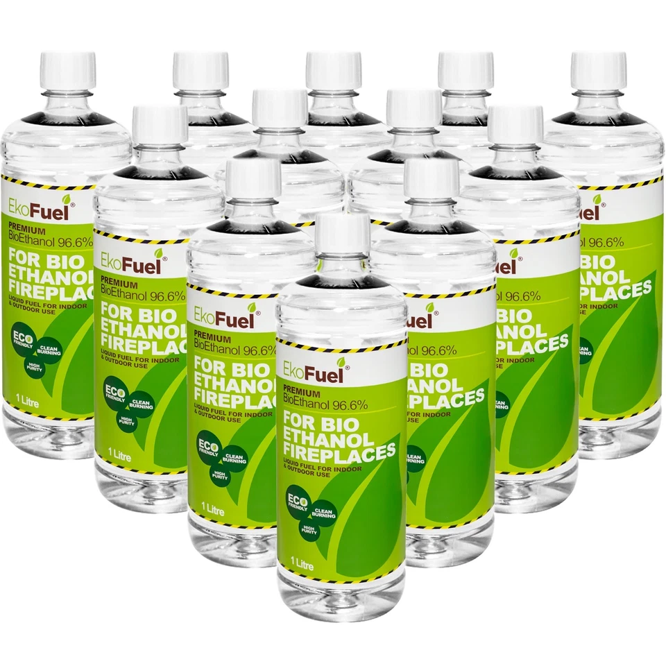 EKOFUEL Bio Ethanol Fuel – Premium Bioethanol for Liquid Fireplaces (12 Litres) - Image 1 of 4